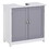 kleankin Pedestal Sink Storage Cabinet, Vanity Base Cabinet, Under Sink Bathroom Cabinet with U-shape Cut-Out and Adjustable Internal Shelf, White and Gray W2225142076