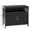 HOMCOM Sideboard Buffet Cabinet, Modern Kitchen Cabinet, Coffee Bar Cabinet with 2-Level Shelf and Open Compartment, Black W2225142078