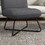 HOMCOM Armless Accent Chair, Upholstered Slipper Chair for Living Room with Crossed Steel Legs, Dark Gray W2225142094