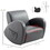 Qaba Kids Sofa Rocking Chair with Side Pocket, PU Leather Toddler Armchair for Children Grey W2225142239