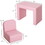 Qaba 2-in-1 Multifunctional Kids Sofa Convertible Table and Chair Set for 3 years old Boys Girls, Pink W2225142240