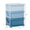 Qaba 3 Tier Kids Storage Unit Dresser Tower with Drawers Chest Toy Organizer for Bedroom Nursery Kindergarten Living Room for Boys Girls Toddlers, Blue W2225142242