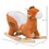 Qaba Kids Ride on Rocking Horse, Plush Animal Toy Sturdy Wooden Rocker with Songs for Boys or Girls W2225142250