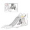 Qaba Kids Indoor Slide for Toddlers Ages 1.5-3, Small Toddler Slide, Space Toy Playset for Girls and Boys, Gray W2225142261