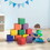 Soozier 12 Piece Soft Play Blocks Soft Foam Toy Building and Stacking Blocks Compliant Learning Toys for Toddler Baby Kids Preschool W2225142280
