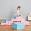 Qaba Foam Play Set for Toddlers and Children, Easy-to-clean 2 Piece Soft & Safe Kids Climbing Set for Crawling or Sliding, Multicolor W2225142281