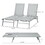 Outsunny Chaise Lounge Pool Chairs Set of 2, Aluminum Outdoor Sun Tanning Chairs with Five-Position Reclining Back, Shelf & Breathable Mesh for Beach, Yard, Patio, Light Gray W2225142467