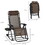 Outsunny Outdoor Rocking Chairs, Foldable Reclining Zero Gravity Lounge Rocker w/ Pillow, Cup & Phone Holder, Combo Design w/ Folding Legs, Brown W2225142473