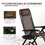 Outsunny Outdoor Rocking Chairs, Foldable Reclining Zero Gravity Lounge Rocker w/ Pillow, Cup & Phone Holder, Combo Design w/ Folding Legs, Brown W2225142473