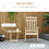 Outsunny 2 Pieces Wood Patio Bistro Set, Outdoor Rocking Chair Set with Armrests and High Back Rocking Chair and Portable Side Table, for Indoor, Outdoor, Patio, Backyard, Natural W2225142477