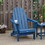Outsunny Folding Adirondack Chair, Faux Wood Patio & Fire Pit Chair, Weather Resistant HDPE for Deck, Outside Garden, Porch, Backyard, Blue W2225142495