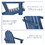 Outsunny Folding Adirondack Chair, Faux Wood Patio & Fire Pit Chair, Weather Resistant HDPE for Deck, Outside Garden, Porch, Backyard, Blue W2225142495