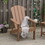 Outsunny Adirondack Chair, Faux Wood Patio & Fire Pit Chair, Weather Resistant HDPE for Deck, Outside Garden, Porch, Backyard, Brown W2225142496