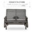 Outsunny 2-Person Outdoor Glider Bench, Patio Glider Loveseat Chair with Powder Coated Steel Frame, 2 Seats Porch Rocking Glider for Backyard, Lawn, Garden and Porch, Mixed Grey W2225142508