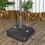 Outsunny Fillable Patio Cantilever Umbrella Base w/ Wheels, HDPE Heavy-Duty Offset Umbrella Weights w/ Steel Cross Base and Easy-Fill Spouts, 375lbs Water or 430lbs Sand Filled - Black W2225142544