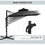 Outsunny 10FT Cantilever Patio Umbrella with Solar LED Lights, Double Top Square Outdoor Offset Umbrella with 360&#176; Rotation, 4-Position Tilt, Crank & Cross Base for Garden, Deck, Pool, Dark Gray