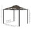 Outsunny 10' x 10' Patio Gazebo, Aluminum Frame Double Roof Outdoor Gazebo Canopy Shelter with Netting & Curtains, for Garden, Lawn, Backyard and Deck, Coffee W2225142550