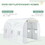 Outsunny 9.8' x 6.6' x 6.6' Plastic Greenhouse Cover Replacement, Heavy Duty Waterproof Tarp for Hoop House, Sheeting with 6 Windows, Door & Reinforcement Grid, White W2225142625