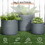 Outsunny Set of 3 Outdoor Planter Set, 13/11.5/9in, MgO Flower Pots with Drainage Holes, Outdoor Ready & Stackable Plant Pot for Indoor, Entryway, Patio, Yard, Garden W2225142626