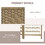 HOMCOM 4 Panel Room Divider, Folding Privacy Screen, 5.6' Room Separator, Wave Fiber Freestanding Partition Wall Divider, Natural W2225142643