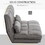 HOMCOM Convertible Floor Sofa Chair, Folding Couch Bed, Guest Chaise Lounge with 2 Pillows, Adjustable Backrest and Headrest, Dark Gray W2225142648