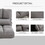 HOMCOM Convertible Floor Sofa Chair, Folding Couch Bed, Guest Chaise Lounge with 2 Pillows, Adjustable Backrest and Headrest, Dark Gray W2225142648