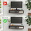 HOMCOM Wall Mounted TV Stand, Media Console Floating Storage Shelf for Living Room or Home Office, Dark Grey W2225142649