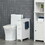 kleankin Slim Bathroom Cabinet, Freestanding Storage Cabinet, Toilet Paper Holder with Two Drawers, Side Towel Rack, and Wheels, 7 x 20.5 x 24.75 inches, White W2225142651