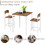 3 Piece Bar Table Set, Industrial Counter Height Dining Table Set, Bar Table & Chairs with Steel Legs & Footrests, White W2225142653