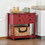 HOMCOM Coffee Bar Cabinet, Sideboard Buffet Cabinet, Kitchen Cabinet with 4 Drawers and Slatted Bottom Shelf for Kitchen, Living Room, Red W2225142656