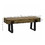 HOMCOM Garden Bench with Metal Legs, Rustic Wood Effect Concrete Entryway Bench, End of Bed Bench, Indoor Outdoor Use for Patio, Park, Porch and Lawn, Natural and Black W2225142663