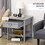 HOMCOM Side Table with Storage, Vintage End Table with Drawer and Open Shelf, Beside Table for Bedroom, Living Room, Gray W2225142668