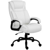 Vinsetto Big and Tall 400lbs Executive Office Chair with Wide Seat, Computer Desk Chair with High Back PU Leather Ergonomic Upholstery, Adjustable Height and Swivel Wheels, White W2225142671