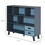 3-Tier Child Bookcase Open Shelves Cabinet Floor Standing Cube Storage Organizer with Drawers - Dark Blue W2225P154791