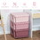 3 Tier Kids Storage Unit Dresser Tower with Drawers Chest Toy Organizer for Bedroom Nursery Kindergarten Living Room for Boys Girls Toddlers, Pink W2225P154795