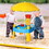 2-in-1 Covered Sandbox Table with Umbrella for Outdoors and Indoors, 25-Piece Sand and Water Table for Toddlers, Little Kids Toys W2225P154796