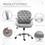 Velvet Home Office Chair, Button Tufted Desk Chair with Padded Armrests, Adjustable Height and Swivel Wheels, Gray W2225P155074