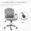 Velvet Home Office Chair, Button Tufted Desk Chair with Padded Armrests, Adjustable Height and Swivel Wheels, Gray W2225P155074
