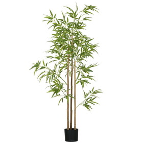 6FT Artificial Bamboo Tree, Faux Decorative Plant in Nursery Pot for Indoor D&#233;cor W2225P155575