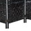 6' Tall Wicker Weave 3 Panel Room Divider Privacy Screen - Black W2225P155589