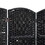 6' Tall Wicker Weave 3 Panel Room Divider Privacy Screen - Black W2225P155589