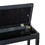 Piano Bench, Duet Piano Chair with Faux Leather Padded Cushion and Wooden Frame, Button Tufted Keyboard Bench, Black W2225P155590