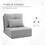 Convertible Flip Chair, Floor Lazy Sofa, Folding Upholstered Couch Bed with Adjustable Backrest, Metal Frame and Pillows for Living Room Bedroom, Light Grey W2225P155598