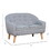 2-Seat Kids Sofa Linen Fabric and Wooden Frame Sofa for Kids and Toddlers Ages 3-7, 11" High Seat, Gray W2225P155611