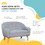 2-Seat Kids Sofa Linen Fabric and Wooden Frame Sofa for Kids and Toddlers Ages 3-7, 11" High Seat, Gray W2225P155611
