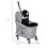 HOMCOM 9.5 Gallon (38 Quart) Mop Bucket with Wringer Cleaning Cart, 4 Moving Wheels, 2 Separate Buckets, & Mop-Handle Holder, Grey W2225P156066