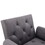 HOMCOM 2-in-1 Chaise Lounge Indoor with Rolled Armrest, Nailhead Trim and Button Tufting, Adjustable Velvet Fabric Upholstered Sofa for Bedroom and Living Room, Grey W2225P156082