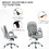 Vinsetto PU Leather Home Office Chair, Button Tufted Desk Chair with Padded Armrests, Adjustable Height and Swivel Wheels, Gray W2225P156088
