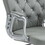 Vinsetto PU Leather Home Office Chair, Button Tufted Desk Chair with Padded Armrests, Adjustable Height and Swivel Wheels, Gray W2225P156088