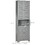 HOMCOM Tall Narrow Bathroom Storage Cabinet with Doors and Shelf Adjustability, Freestanding Bathroom Linen Cabinet with 2 Cabinets and Countertop, Bathroom Floor Cabinet, Gray W2225P156105